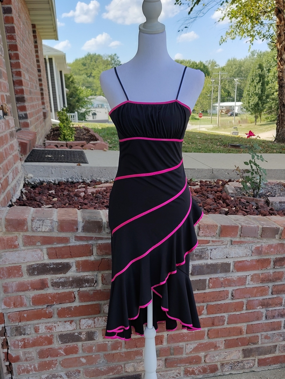 Vintage Taboo Asymmetrical Ruffle Midi Dress Size S Fairy Grunge Whimsigoth Y2K